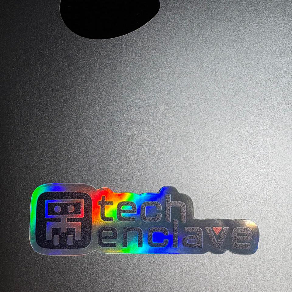 Holographic TechEnclave Logo Sticker